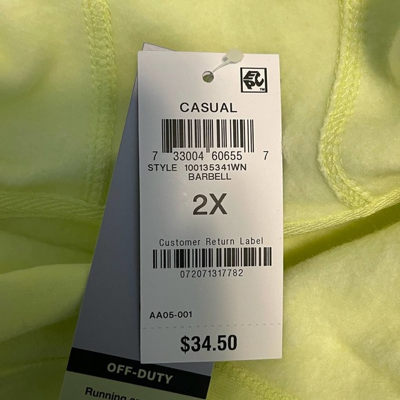 Ideology Barbell Yellow Pullover Hoodie NWT Womens Plus Size 2X - Picture 7 of 7